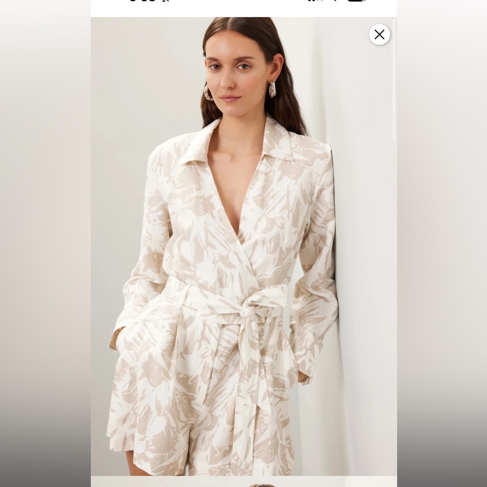 WORN ONCE -  Club Monaco Wrap Waist Romper